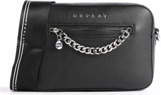 Replay crossbody kabelka se dvěma popruhy černá