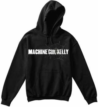 Machine Gun Kelly Unisex Pullover Hoodie: Cracked Glass back Print