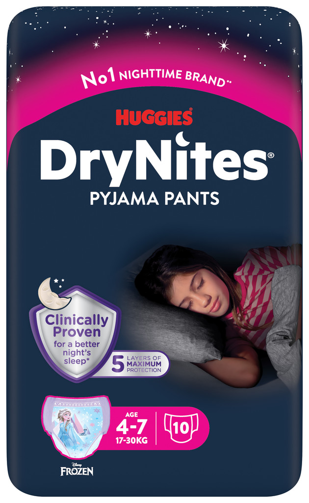 Huggies Dry Nites Medium Girls 17-30 kg DEP 10 ks