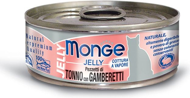 Monge JELLY Cat tuňák krevety 80 g