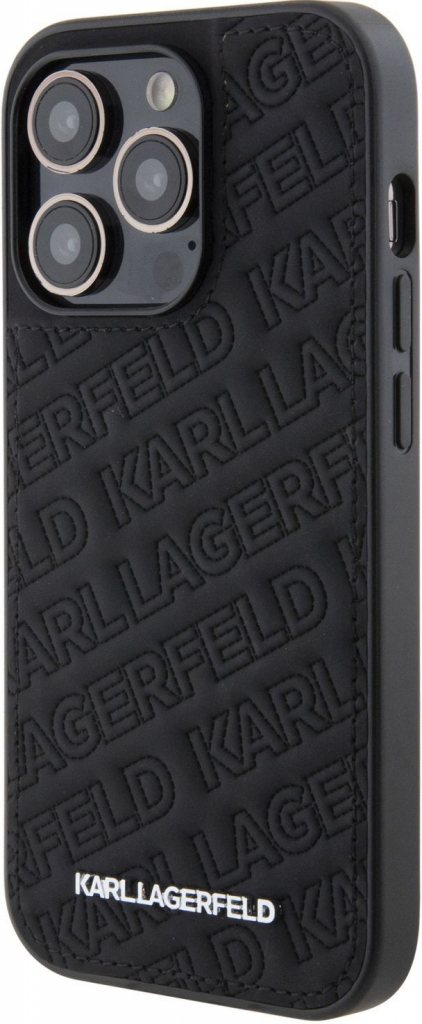 Karl Lagerfeld PU Quilted Pattern iPhone 15 Pro Max Black