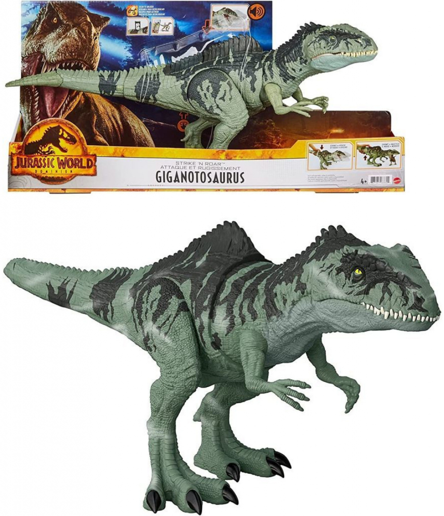 Mattel Jurský Park Dominion akční Strike N\' Roar Giant Dino