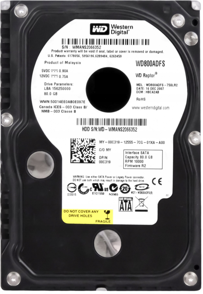 WD 80GB SATA II 3,5\