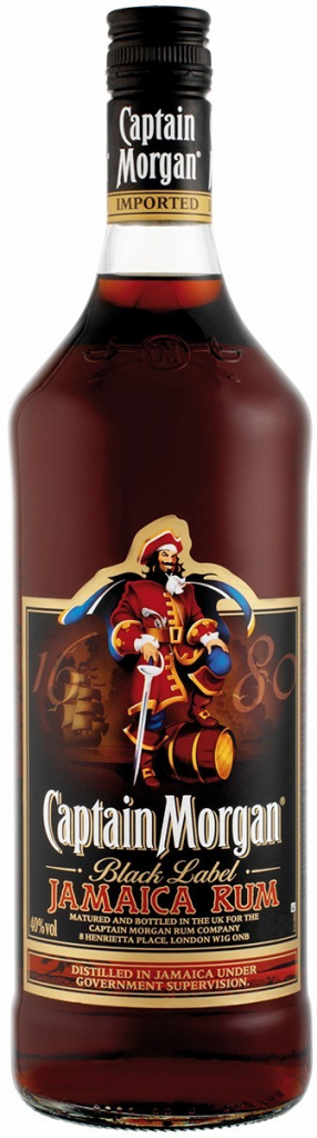 Captain Morgan Black Jamaica 40% 1 l (holá láhev)