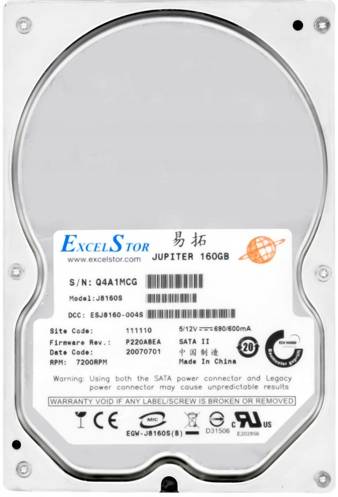 ExcelStor 160GB SATA II 3,5\