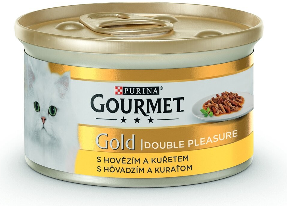 Gourmet Gold Double Pleasure hovězí a kuře 85 g