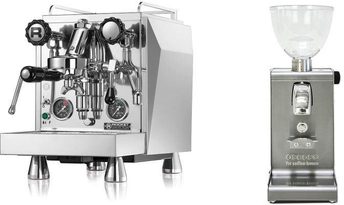 Set Rocket Espresso Giotto Cronometro R + Ascaso i-steel