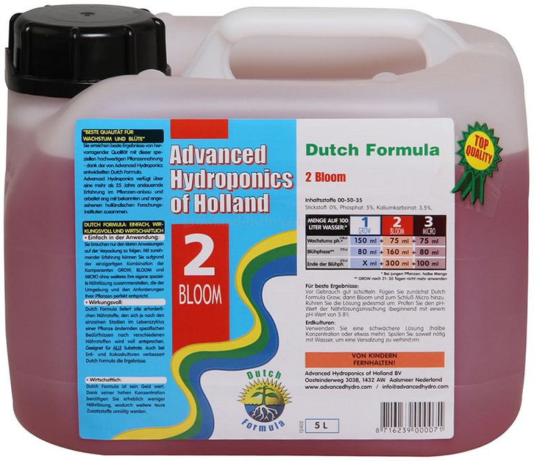 Advanced Hydroponics Dutch formula Bloom 5 l