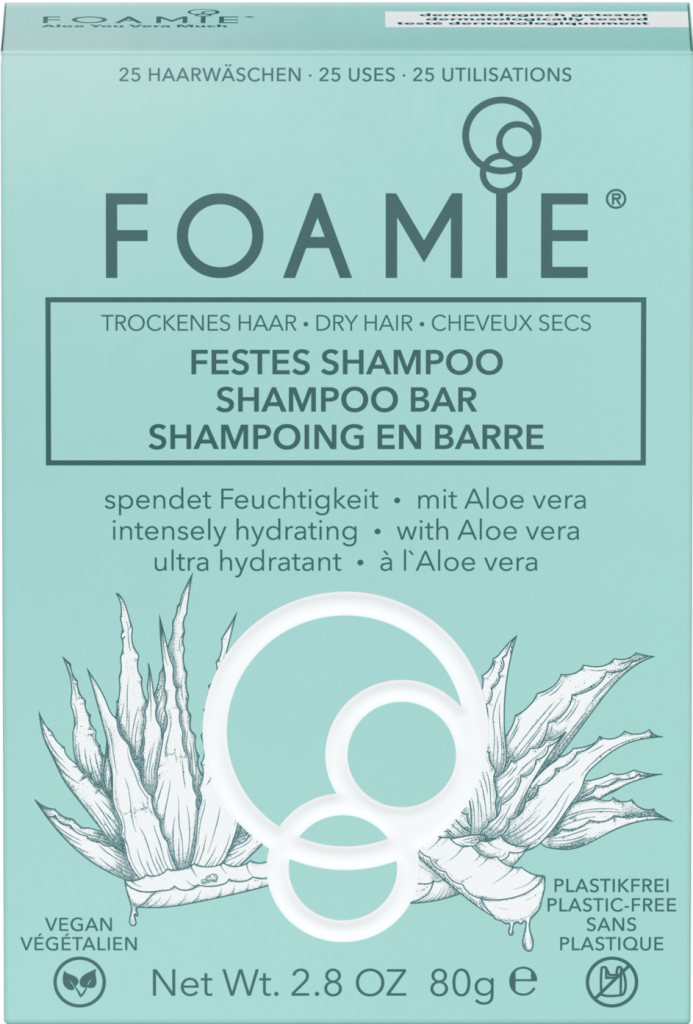 Foamie Aloe You Vera Much organický tuhý šampon pro suché vlasy 80 g
