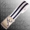 Masterdis Belt Mlb Woven Stripe Atlanta Braves White Black