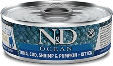 N&D Cat Ocean Kitten Tuna Cod Shrimp & Pumpkin pro koťata 0,08 kg
