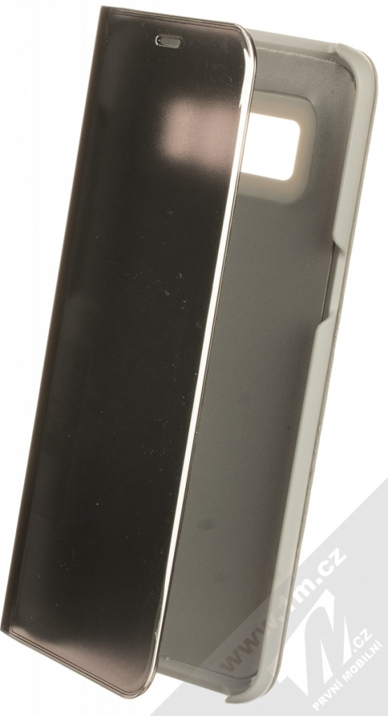 Pouzdro 1Mcz Clear View Square flipové Samsung Galaxy S8 stříbrné