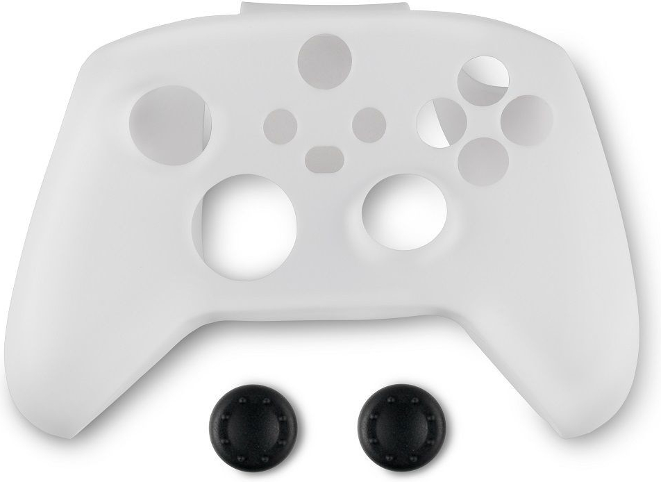 Spartan Gear Controller Silicon Skin Cover and Thumb Grips - White XONE XSX
