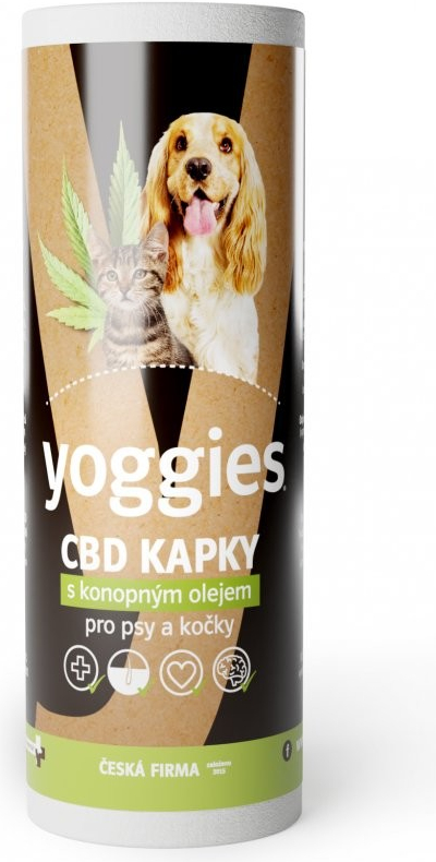 Yoggies CBD kapky 3,2 % olej pro psy a kočky 10 ml