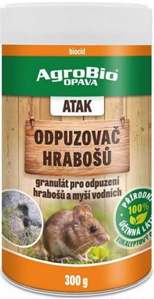 AgroBio Atak Odpuzovač hrabošů granulát 300 g