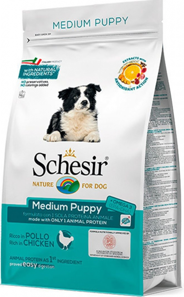 Schesir dog Medium Puppy Kuřecí s rýží 3 kg