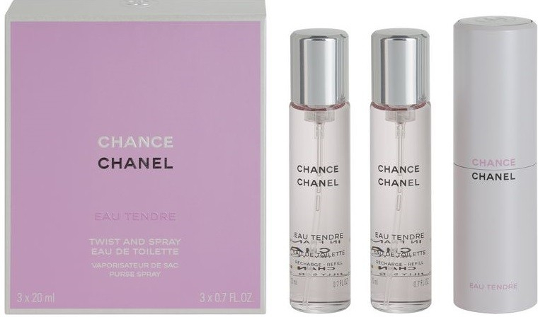 Chanel Chance Eau Tendre EDT plnitelný 20 ml + EDT náplň 2 x 20 ml dárková sada