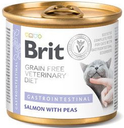 Brit Veterinary Diets Cat GF Gastrointestinal Salmon with Peas 12 x 0,2 kg
