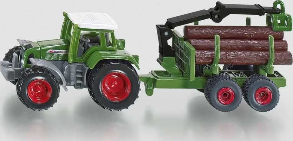 Siku Traktor s přívěsem na kulatinu 1:87