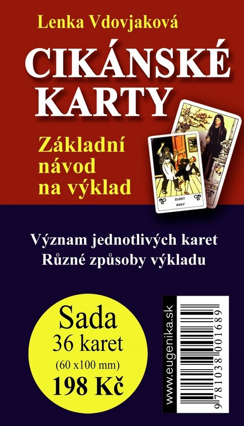 Cikánské karty - Základní návod na výklad + sada 36 karet - Lenka Vdovjaková