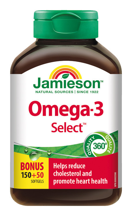 Jamieson Omega-3 Select 1000 mg 150+50 kapslí