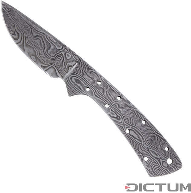 Dictum Čepel na výrobu nože Full Tang Blade Blank Random Damascus 65 mm