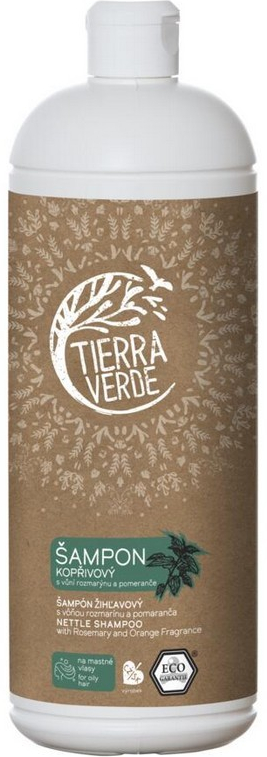Tierra Verde Kopřivový šampon s pomerančem a rozmarýnem 1000 ml