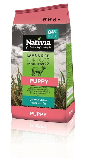 Nativia Puppy Lamb & Rice 15 kg