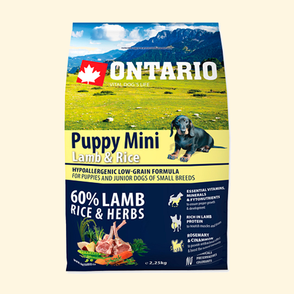 Ontario Puppy Mini Lamb & Rice 2,25 kg