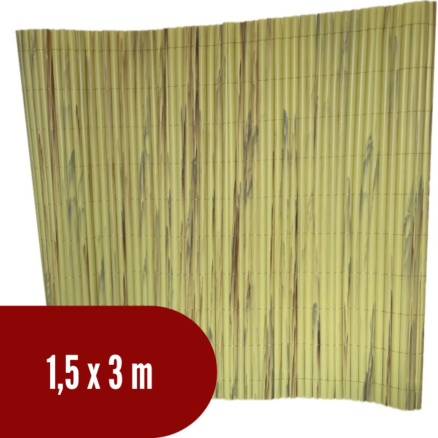 Benco Umělý bambusový plot - výška 150 cm, balení 3 m - světle žíhaný