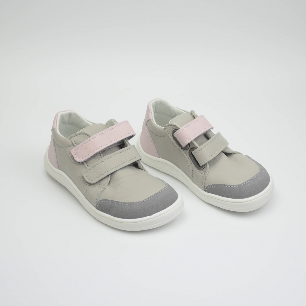 Baby Bare boty Shoes Febo Go Grey Pink