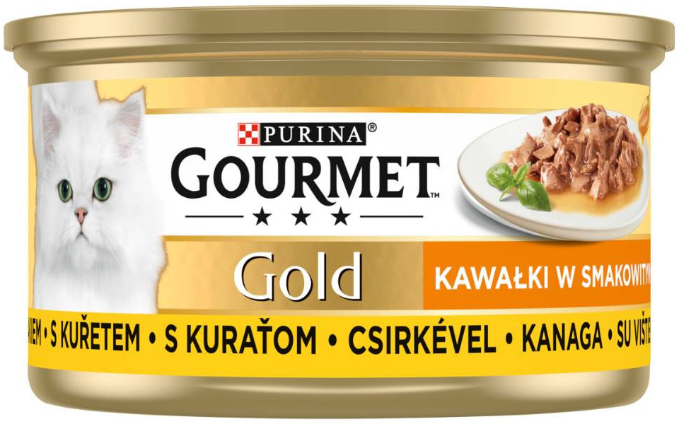 Gourmet Gold cat Sauce Delight s kuřetem v omáčce 85 g