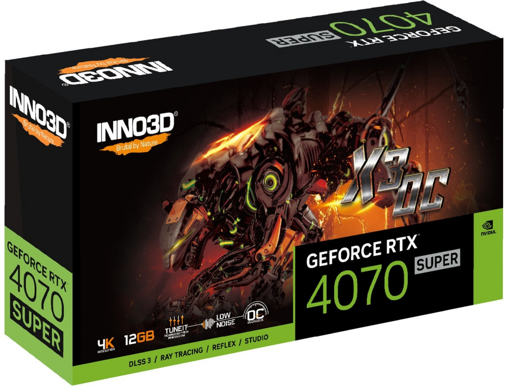 Inno3D GeForce RTX 4070 SUPER X3 OC 12GB GDDR6X N407S3-126XX-186162L