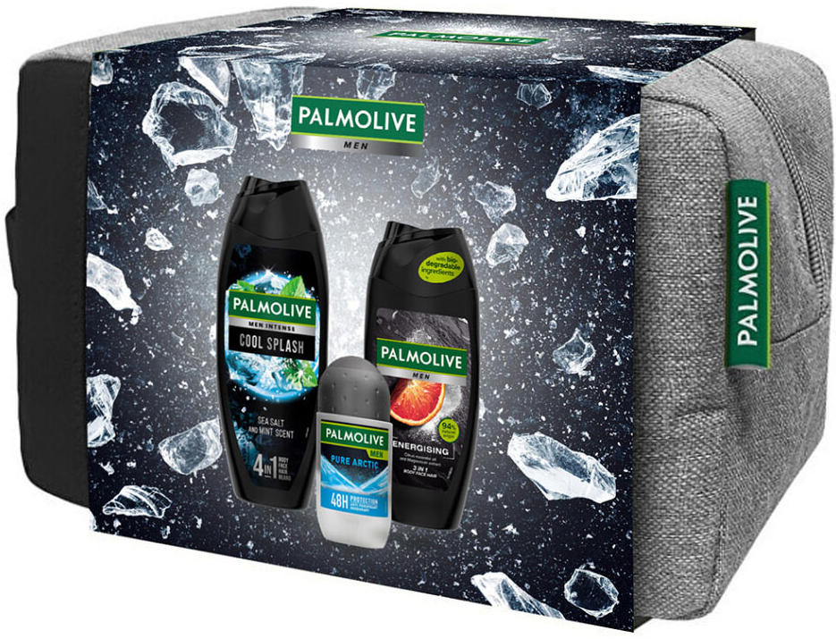 PALMOLIVE Man Arctic Bag sprchový gel 500 ml+ sprchový gel 250 ml + Antiperspirant roll-on 50 ml