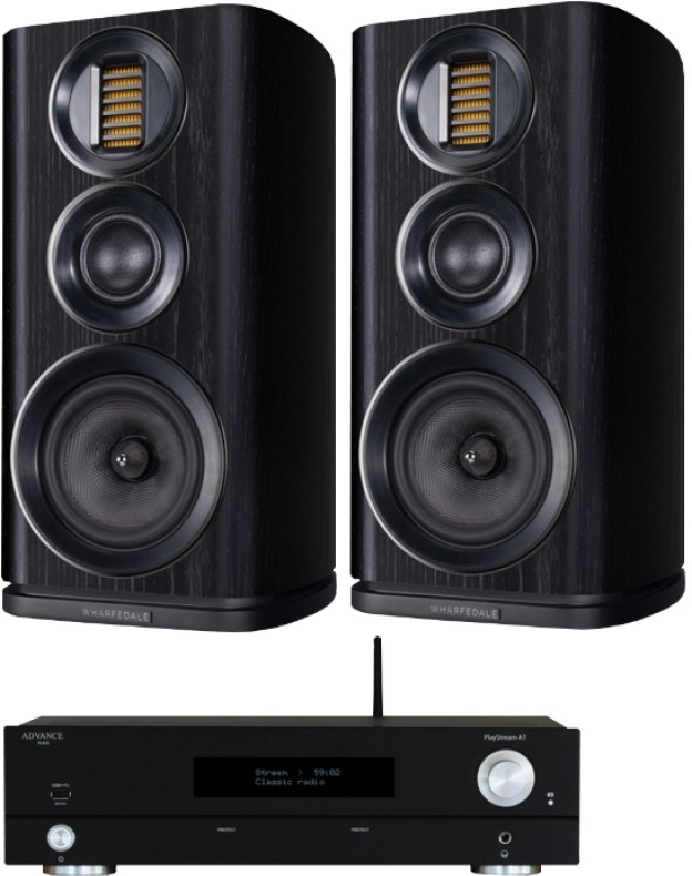 Advance Acoustic PlayStream A1 + Wharfedale Evo 4.2