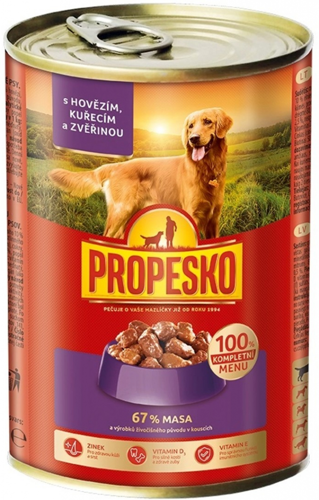 Propesko Hovězí & zvěřina & kuřecí 415 g