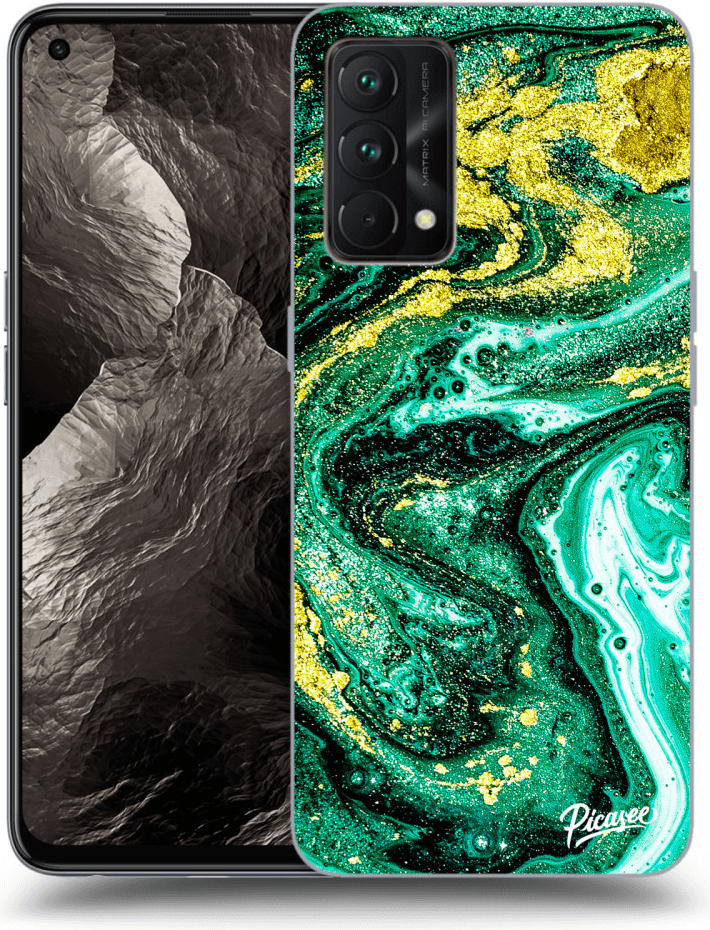 Pouzdro Picasee ULTIMATE CASE Realme GT Master Edition 5G - Green Gold