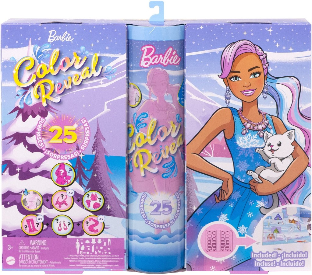 Mattel Adventní kalendář Barbie Color Reveal HJD60 mHJD60