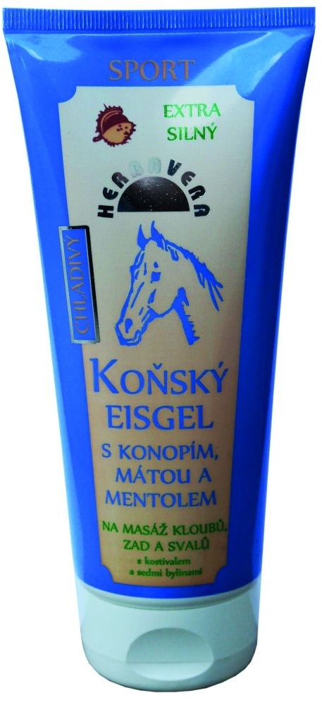 Herbavera koňský Eisgel s konopím mátou a mentolem 200 ml