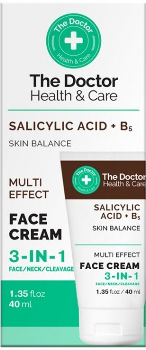 THE DOCTOR Health & Care SALICYLIC ACID + B5 Krém na obličej 3v1 40 ml