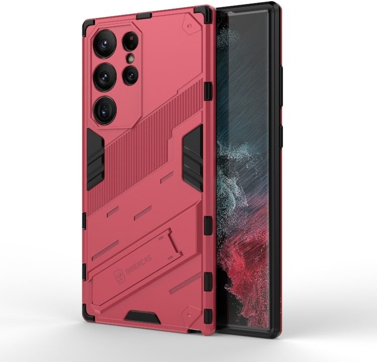 Pouzdro Punk armor case Samsung Galaxy S23 Ultra růžové