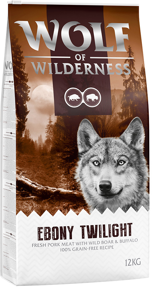 Wolf of Wilderness Ebony Twilight divočák a buvol bez obilovin 2 x 12 kg