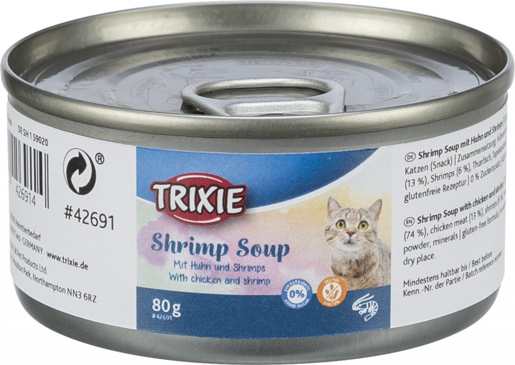 TRIXIE Shrimp Soup kuře & krevety tekutý pamlsek 80 g