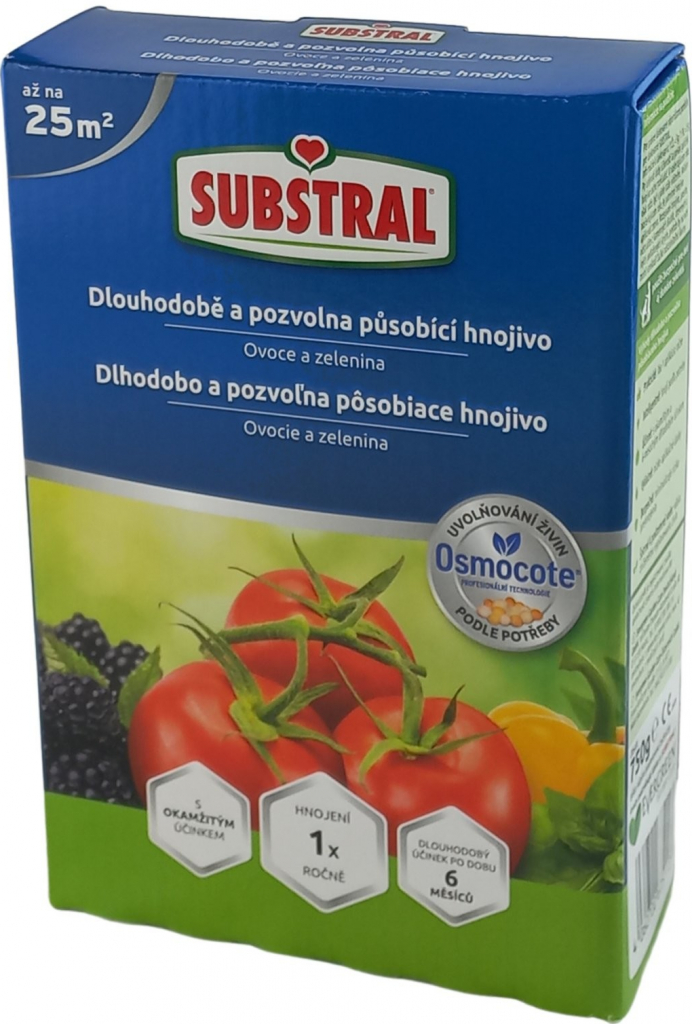 Substral Osmocote dlouhodobé hnojivo pro ovoce zeleninu 750 g