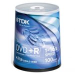 TDK DVD+R 4,7GB, 16x, 100ks
