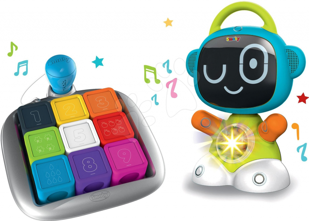 Smoby Set Robot TIC Smart s 3 naučnými hrami a chytrá hra kostky