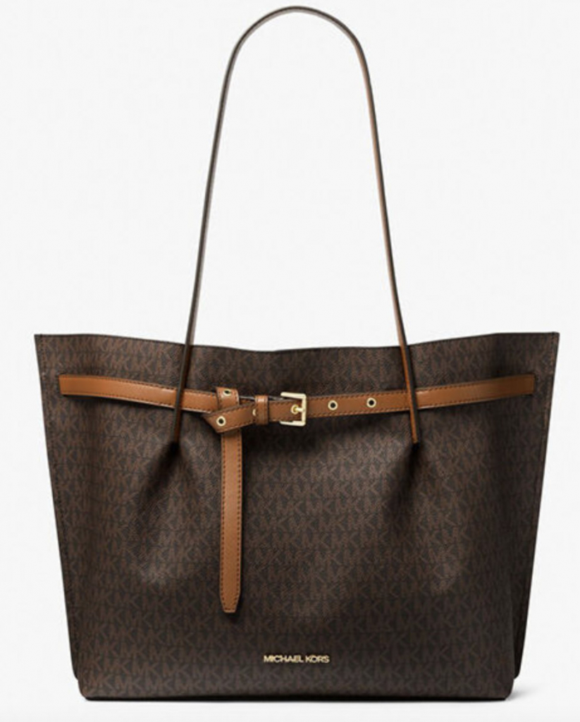 Michael Kors Emilia large shopper kabelka logo brown