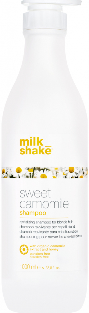 Milk Shake Sweet Camomile Shampoo revitalizující šampon pro blond vlasy 1000 ml