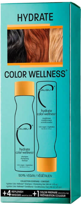 Malibu Color Wellness Collection šampon 266 ml + kondicionér 266 ml + wellness sáčky 5 kusů dárková sada