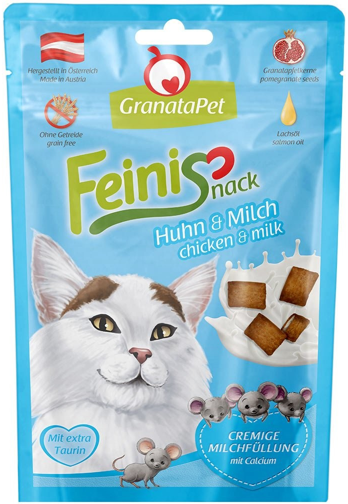 GranataPet pro kočky FeiniSnack kuře a mléko 50 g